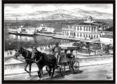 Tarihi Yarım Ada Vapur İskelesi ve Fayton Poster Tablo - 1