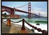 70x100cm Golden Gate Manzara Poster Tablo - 1