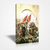 Fatih Sultan Mehmet İstanbulun Topkapı Fethi Zonaro Kanvas Tablo - 1