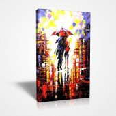 Ağır Gönyeli Mdf Karkas 30x45cm Şemsiyeli Çift Baskılı Canvas Tablo - 1
