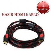 3 Metre Çelik Örgülü 3D Standart Hdmi Kablo-Full Hd Görüntü-Hasir - 1