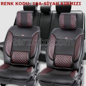 1.Sınıf Kalite, 3D, Deri Koltuk Kılıfı 5li Tam Takım Set - 2