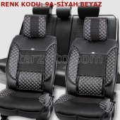 1.Sınıf Kalite, 3D, Deri Koltuk Kılıfı 5li Tam Takım Set - 4