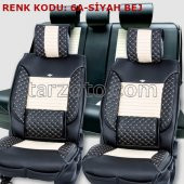 1.Sınıf Kalite, 3D, Deri Koltuk Kılıfı 5li Tam Takım Set - 9