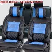 1.Sınıf Kalite, 3D, Deri Koltuk Kılıfı 5li Tam Takım Set - 10