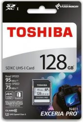 Toshiba Exceria Pro 128Gb Sdxc Uhs-I C10 U3 95 /85 Mb/Sn Thn-N401S1280E4 - 1