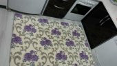 Nur Home Mor Gül Bahçesi Lastikli Halı Örtüsü Welsoft - 3