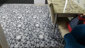Nur Home Gri Çakıl Taşı Model Lastikli Halı Örtüsü - 3