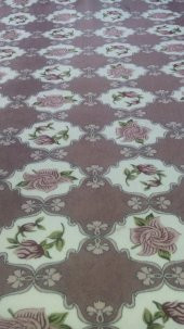 Nur Home Gül Kurusu Karanfil Lastikli Halı Örtüsü Welsoft - 4