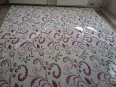 Nur Home Pembe Sarmaşık Modeli Lastikli Halı Örtüsü - 3