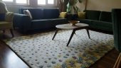 Nur Home Yeşil Kahve Yapraklı Model Lastikli Halı Örtüsü - 3