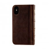 Wachikopa Apple iPhone X / XS Hakiki Deri Kılıf Book Case Oud Koy - 1