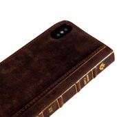 Wachikopa Apple iPhone X / XS Hakiki Deri Kılıf Book Case Oud Koy - 5