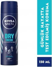 Nıvea Men Deodorant Dry Fresh Erkek Sprey 150 Ml Delist - 1