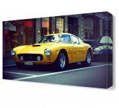 Sarı Ferrari Canvas Tablo - 1