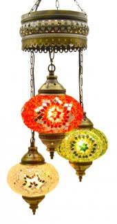 UZAYY OTANTİK TAVAN SARKIT AVİZE MOZAİK LAMBA GECE LAMBASI DEKOR LAMBA - 1