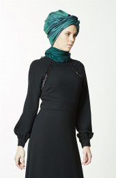 Armine Abiye Elbise-Siyah 7K9423-01 - 3