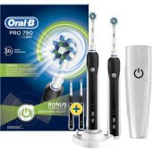 Oral-B Pro 790 Şarj Edilebilir Diş Fırçası Siyah 2'li Paket - 1