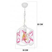 VENON AYDINLATMA ZİRVE TEKLİ PEMBE İPLİ AVİZE - 2