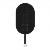 Baseus Microfiber Type-C Kablosuz Şarj Alıcı Aparat Siyah - 7