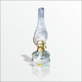 Gerçek Camlı Örgü Fitilli Şişeli Çevirmeli Işık Açma Kısma Kulplu Gazlı Klasik Tarihi Gece Lambası - 1