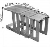 Ahşap C Sehpa - Zigon Sehpa - 5