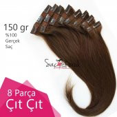 ÇIT ÇIT SAÇ Garantili Gerçek Saçlar A KALİTE SAÇ 8 PARÇA 150 GR - 1