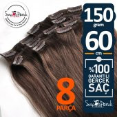 ÇIT ÇIT SAÇ Garantili Gerçek Saçlar A KALİTE SAÇ 8 PARÇA 150 GR - 5