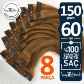 ÇIT ÇIT SAÇ Garantili Gerçek Saçlar A KALİTE SAÇ 8 PARÇA 150 GR - 6