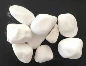 Beyaz Dolomit Taşı 2 kg 2,5-4 cm Beyaz Dolamit Taşı Dekoratif Taş Dere Taşı Çakıl Taşı Dekor Taşı Bahçe Taşı Süs Taş Dekorasyon Taşı - 4