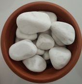 Beyaz Dolomit Taşı 2 kg 2,5-4 cm Beyaz Dolamit Taşı Dekoratif Taş Dere Taşı Çakıl Taşı Dekor Taşı Bahçe Taşı Süs Taş Dekorasyon Taşı - 5