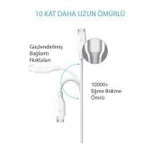 Anker PowerLine Micro USB Şarj/ Data Kablosu 0.9 Metre - Beyaz - 2