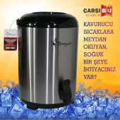 Penguen 1295C Termos İçi Dışı Çelik 9,5 lt Musluklu Su Termosu - 1