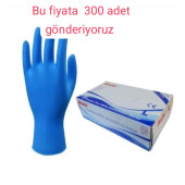 BEYBİ, MAVİ NİTRİL, PUDRASIZ ,300 ADET MUAYENE ELDİVENİ - 1