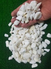 Beyaz Dolomit Taş 1 Kg 1,5-2,5 Cm Beyaz Dolamit Taşı Dere Taşı Çakıl Taşı Doğal Taş Bahçe Süs Taşı Dekor Taşı Dekoratif Taş - 4