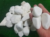 Beyaz Dolomit Taş 5 Kg 2,5-4 Cm Beyaz Süs Taşı Dekorasyon Taşı Çakıl Taşı Doğal Taş Bahçe Taşı Dekor Taşı Dolamit Taş Dere Taşı - 3