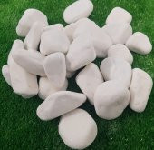 Beyaz Dolomit Taş 5 Kg 2,5-4 Cm Beyaz Süs Taşı Dekorasyon Taşı Çakıl Taşı Doğal Taş Bahçe Taşı Dekor Taşı Dolamit Taş Dere Taşı - 6