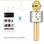 WSTER WS-858 ORJİNAL BLUETOOTH KARAOKE MİKROFON USB-SD KART-RADYO - PEMBE RENGİ - 2