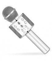 WSTER WS-858 ORJİNAL BLUETOOTH KARAOKE MİKROFON USB-SD KART-RADYO - PEMBE RENGİ - 5