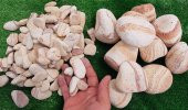 Sarı Çizgili Dolomit Taşı 2 Kg 2,5-4cm  Çakıl Taşı Renkli Taş Dekor Taşı Süs Taşı Dere Taşı Akvaryum Taşı - 4