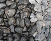 Siyah Bazalt Dolomit Taşı 25 Kg 2,5-4  Süs Taşı Dekor Taşı Tamburlu Taş Süsleme Taşı Dekorasyon Taşı Çakıl Taşı Bahçe Taşı - 3