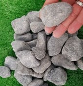 Siyah Bazalt Dolomit Taşı 25 Kg 2,5-4  Süs Taşı Dekor Taşı Tamburlu Taş Süsleme Taşı Dekorasyon Taşı Çakıl Taşı Bahçe Taşı - 4