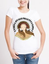 Kızılderi Temalı Bayan Tişört - 1