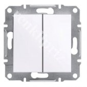 Schneider Asfora Beyaz Komütatör-İkili Lamba Düğmesi Eph0370121 - 1