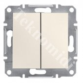 Schneider Asfora Krem Komütatör-İkili Lamba Düğmesi Eph0370123 - 1