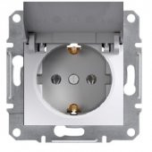 Schneider Asfora Beyaz Kapaklı Topraklı Priz Eph3170121 - 1