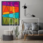 MAKE ART NOT WAR - Tipografi Kanvas Tablo thumbnail 2