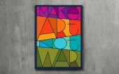 MAKE ART NOT WAR - Tipografi Kanvas Tablo thumbnail 3