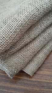 Telis Bezi Kanavice Kumaş 1x5=5 m2 10luk Sık Dokulu Jüt Kumaş Süsleme Kumaşı Kendir Kumaş Çuval Kumaşı - 1