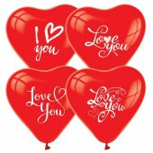 15 ADET KIRMIZI KALP BALON 2 MODEL - 1